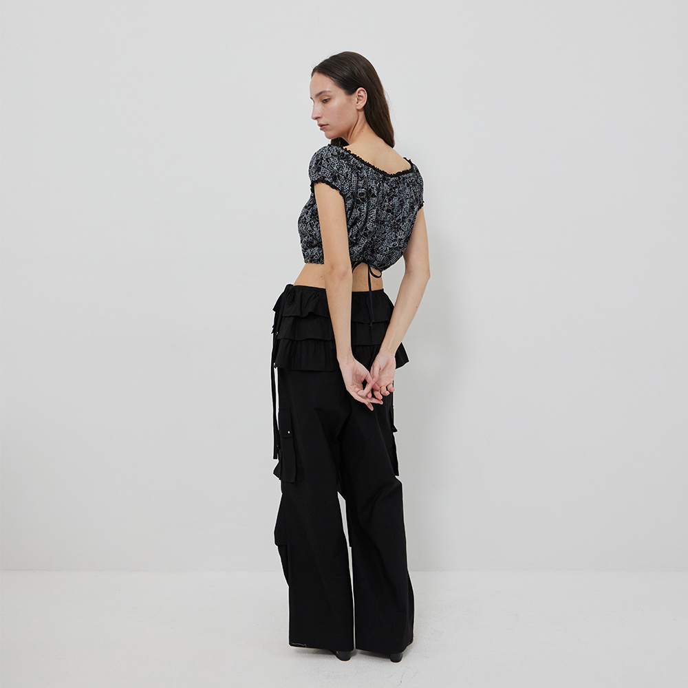 韓国商品/FOGDAWN Frill Layered Skirt Pants Frill Layered Skirt Pants (black) - 감도 깊은 취향 셀렉트샵 29CM