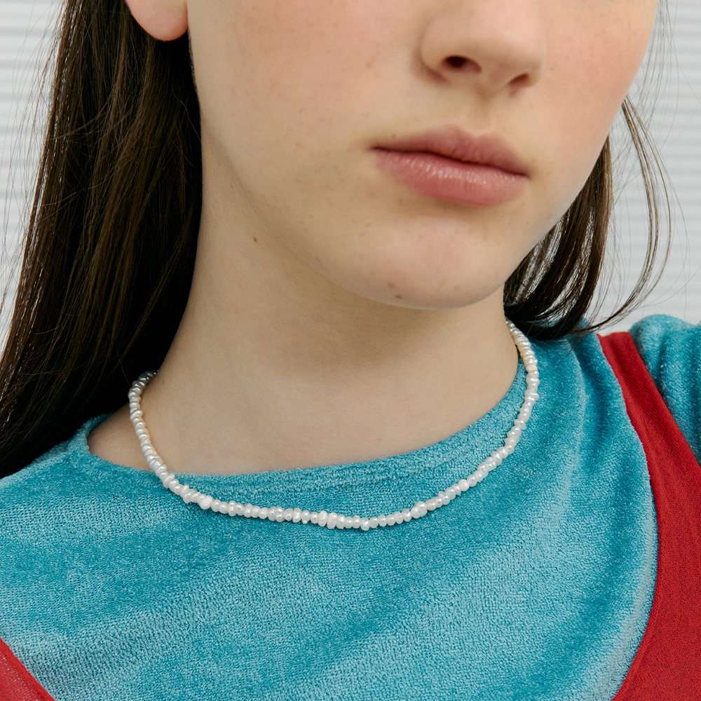 ★VINTAGE HOLLYWOOD★ Pixel Smile Pearl Necklace_VH25NNNE102 Pixel Smile Pearl Necklace_VH25NNNE102V - 감도 깊은 취향