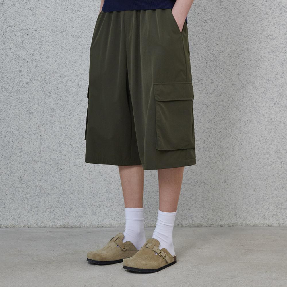 Dagger Tribal Logo Bermuda Sweat Shorts - Khaki - 감도 깊은