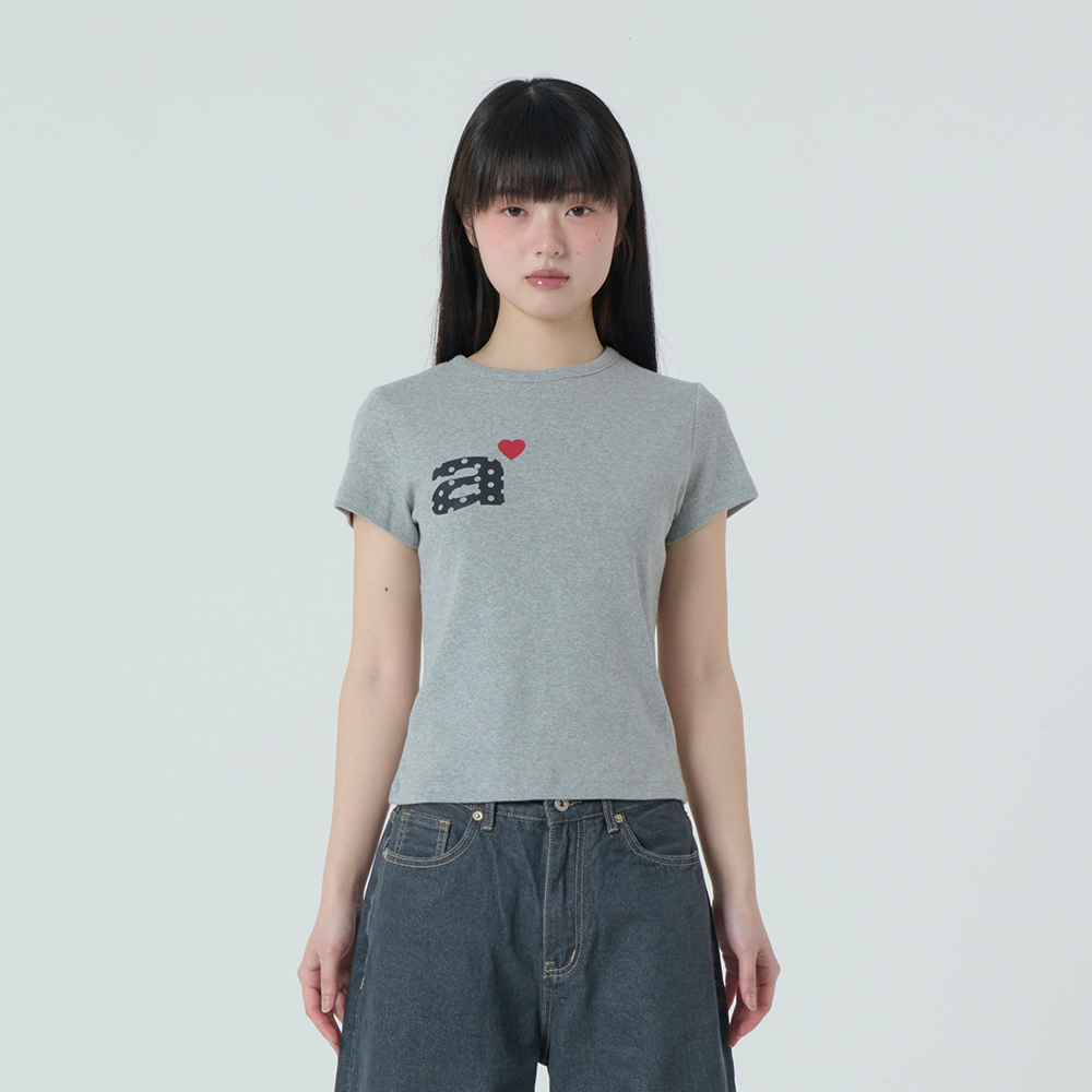 ★AEAE★ CHECK STAR TEE MELANGE GREY AE45SWTS011MNG CHECK STAR TEE [MELANGE GREY] - 감도 깊은 취향 셀렉트샵 29CM