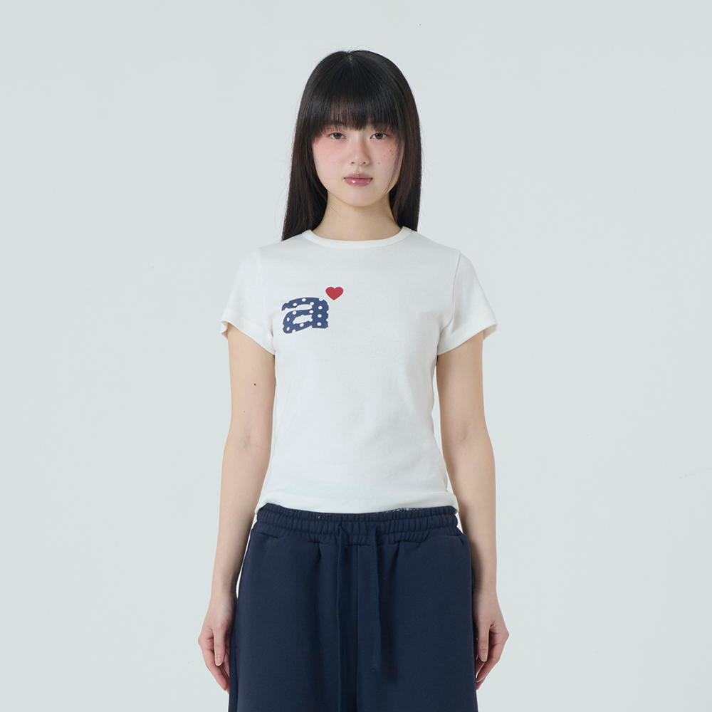 DOT SMALL LETTER TEE [WHITE] - 감도 깊은 취향 셀렉트샵 29CM