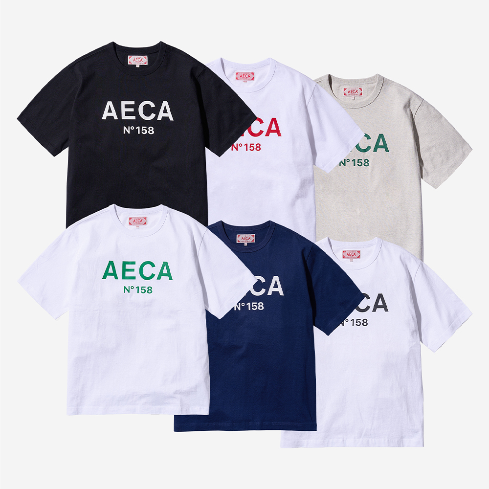 AECA☆ AECA SOCIAL BALANCE HALF SLEEVE-WASHED 送料無料 AECA SOCIAL BALANCE HALF SLEEVE-WASHED CHARCOAL - 감도 깊은