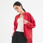 SITP5198 린넨 블렌드 퓨어 셔츠_Cherry red