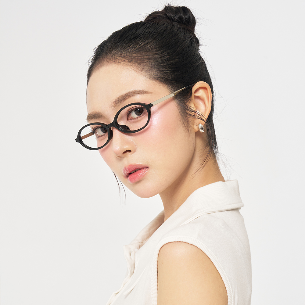 Signature logo round glasses BLACK - 감도 깊은 취향 셀렉트샵