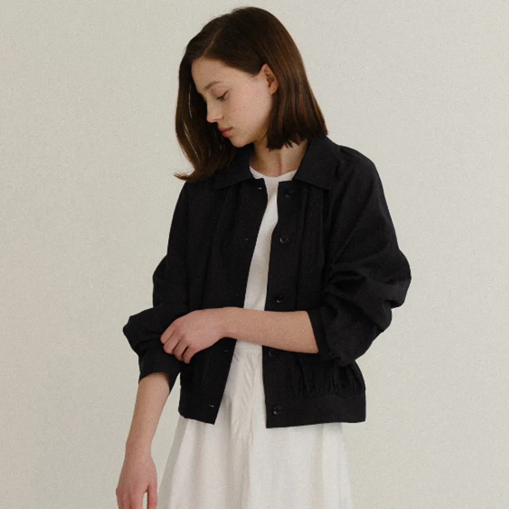 ◇RONRON◇ TORCHON LACE BLOUSON ZIP UP DENIM JACKET BLACK TORCHON LACE BLOUSON ZIP UP DENIM JACKET BLACK - RONRON 론론