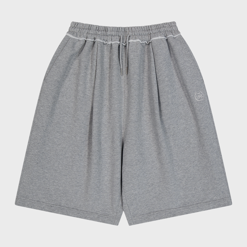 w) TCM cap short sweat pants (grey) - 감도 깊은 취향 셀렉트