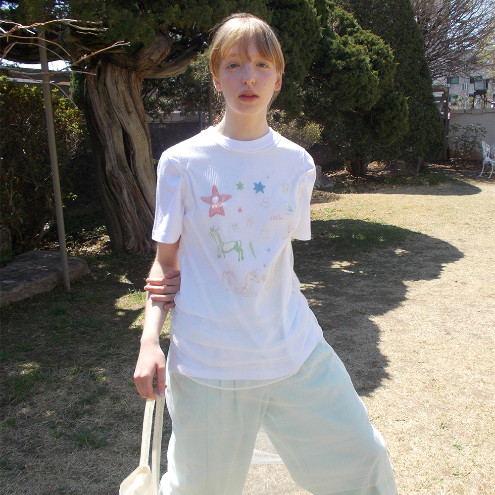 ★SIO★SIO SEOUL PEARL SHORT SLEEVE TOP [WHITE]★韓国送料込 SIO SEOUL PEARL SHORT SLEEVE TOP [WHITE] - 감도 깊은 취향