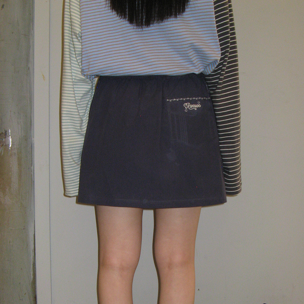 RONRON ♥ LOVER STITCH POCKET MINI SKIRT TUBE TOP LOVER STITCH POCKET MINI SKIRT TUBE TOP NAVY - 감도 깊은