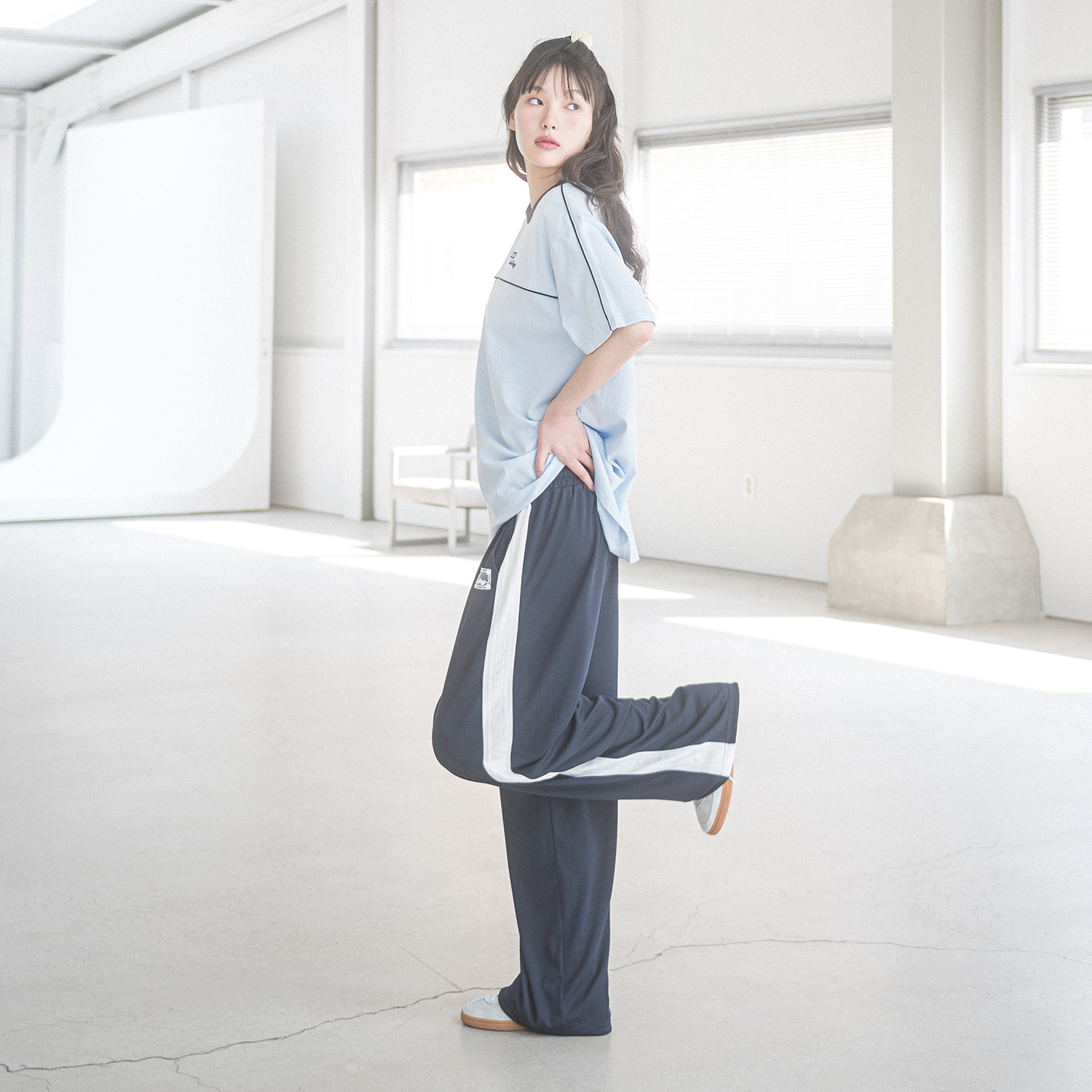 G_SIDE SHIRRING TRACKPANTS_24SS / GREY - 감도 깊은 취향