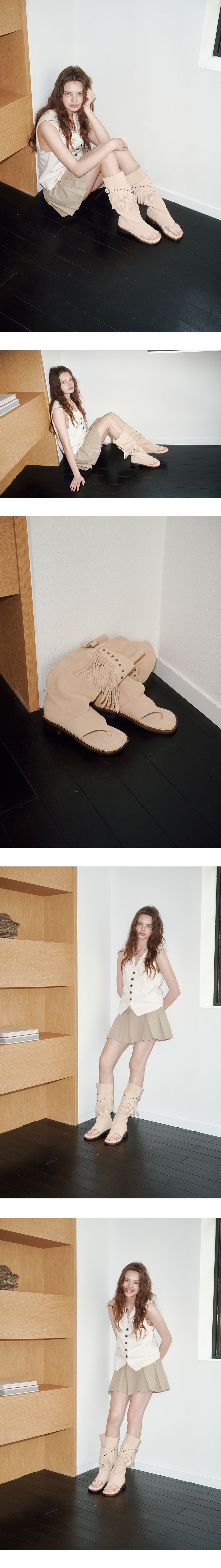 Leather)Epino flip flops two way boots - 감도 깊은 취향