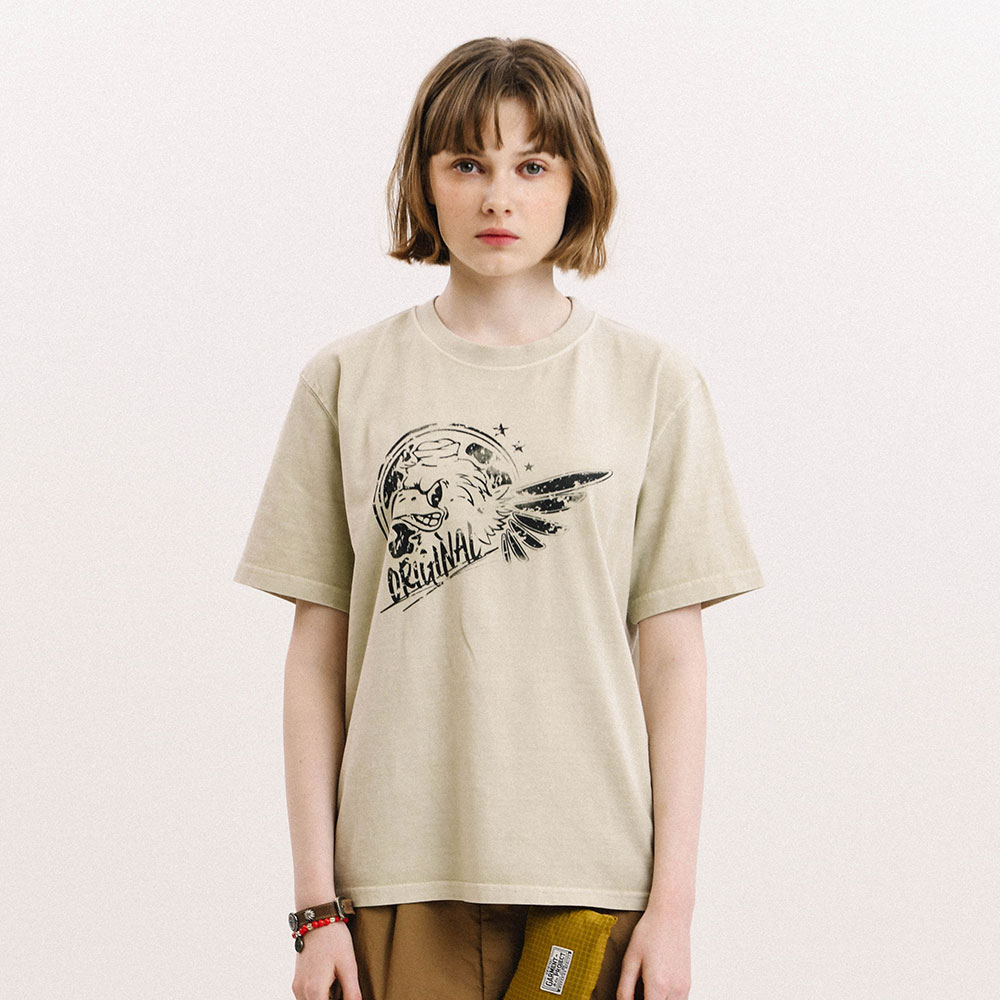 【OGARP】ORIGINAL EAGLE PIGMENT TEE Original Eagle pigment Tee Beige - 감도 깊은 취향 셀렉트샵 29CM