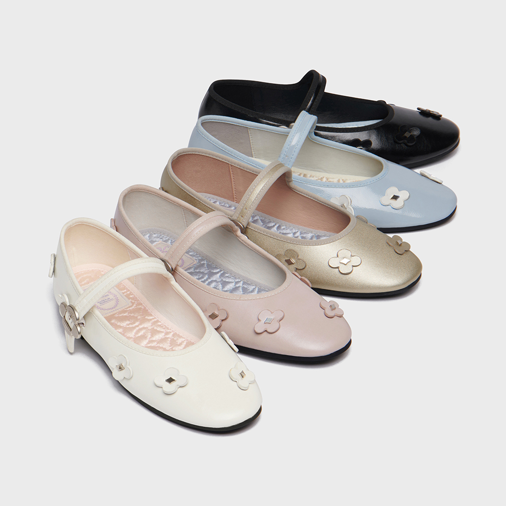 X MINJUKIM] FLORAL PATCH MARYJANES - 5 colors - 감도 깊은 취향
