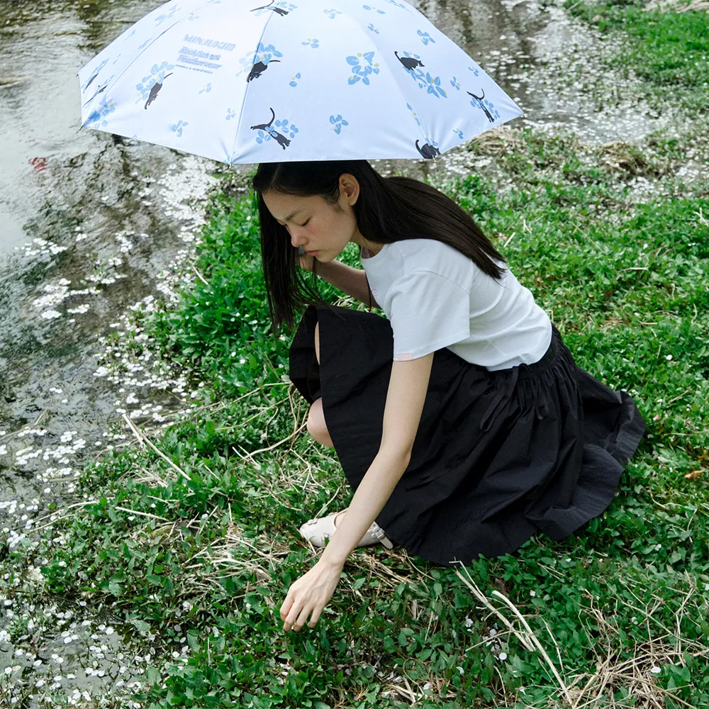 [X MINJUKIM] SHADE UMBRELLA LONG  - BLUE