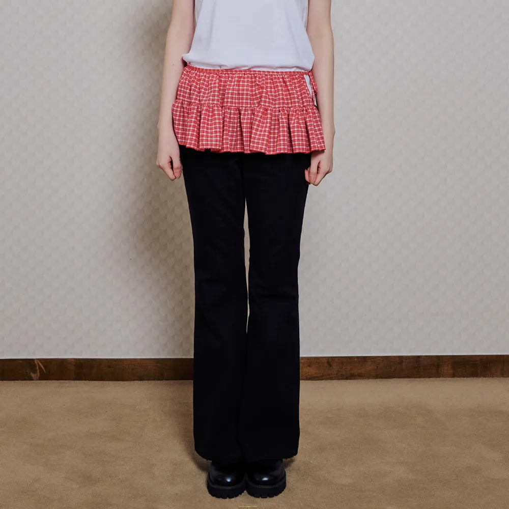ミニスカート ITZAVIBE BLACK DOTTED LAYERED WRAP SHORT SKIRT 5BMR0045 BLACK DOTTED LAYERED WRAP SHORT SKIRT - 감도 깊은 취향