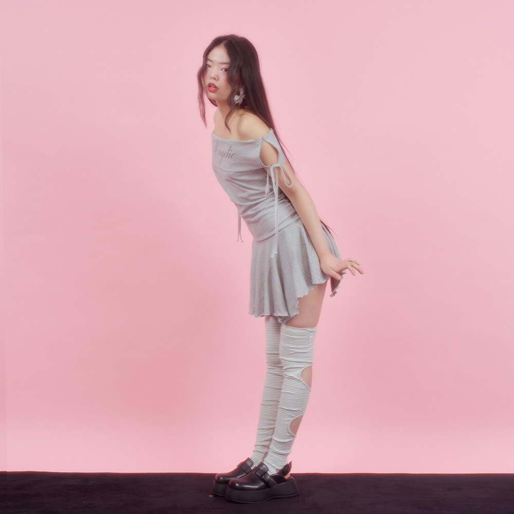 ANGELIC STRIPE DRESS [GRAY] - 감도 깊은 취향 셀렉트샵 29CM