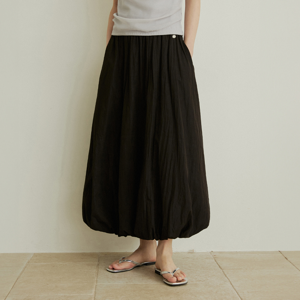 【BAON】Myoo Banding Balloon Long Skirt Balloon Long Skirt