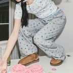 Chouetties by LUCKY CHOUETTE_Pattern Jersey Long Pants (melange grey)_LAPNX25400GYM