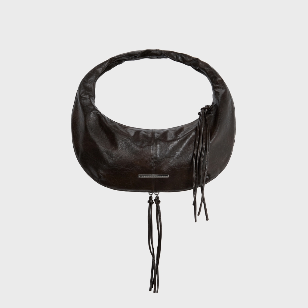 韓国商品 / TREEMINGBIRD Puffy Ribbon Hobo Bag Puffy Ribbon Hobo Bag [ Black ] - 감도 깊은 취향 셀렉트샵 29CM