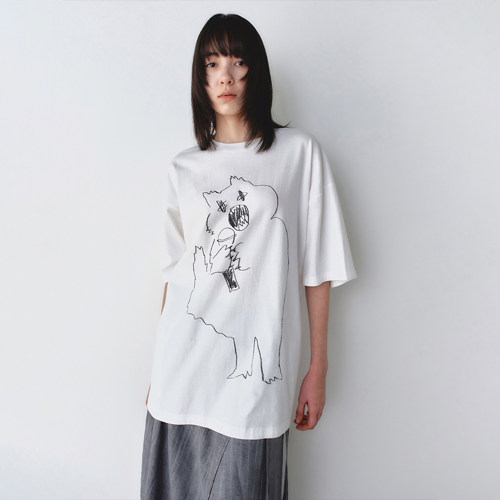 APPLE DOT OVERFIT T-SHIRT, IVORY - 감도 깊은 취향 셀렉트샵 29CM