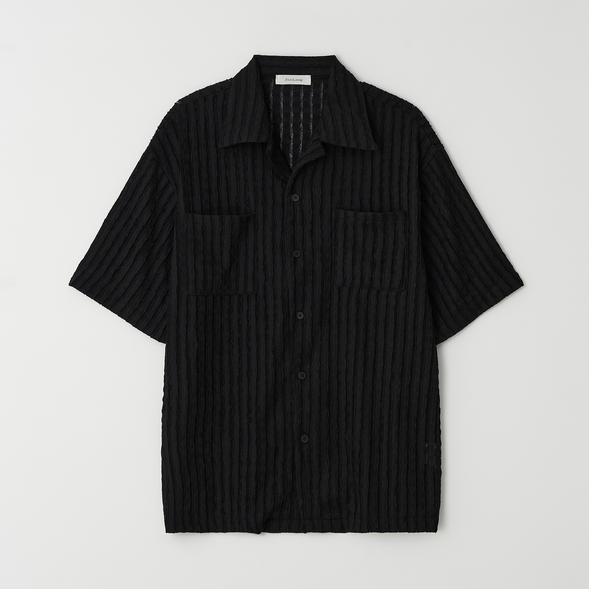 シャツ SATUR Crochet Open Collar Half Shirt 5FT1675 SATUR] Crochet Open Collar Half Shirt