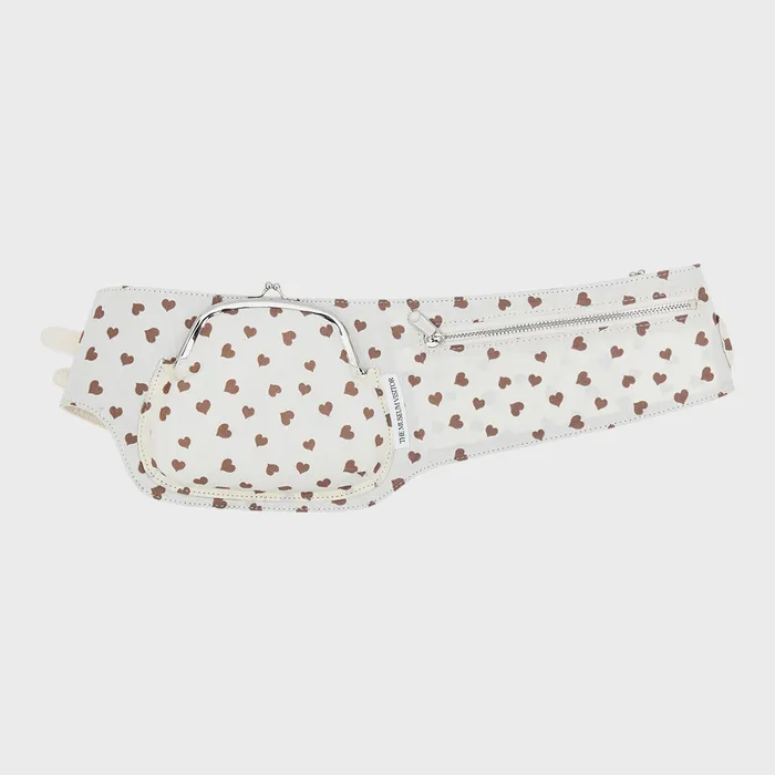[THE MUSEUM VISITOR]★韓国人気★HEART PRINTED POCKET BELT HEART PRINTED POCKET BELT (IVORY) - 감도 깊은 취향 셀렉트샵 29CM