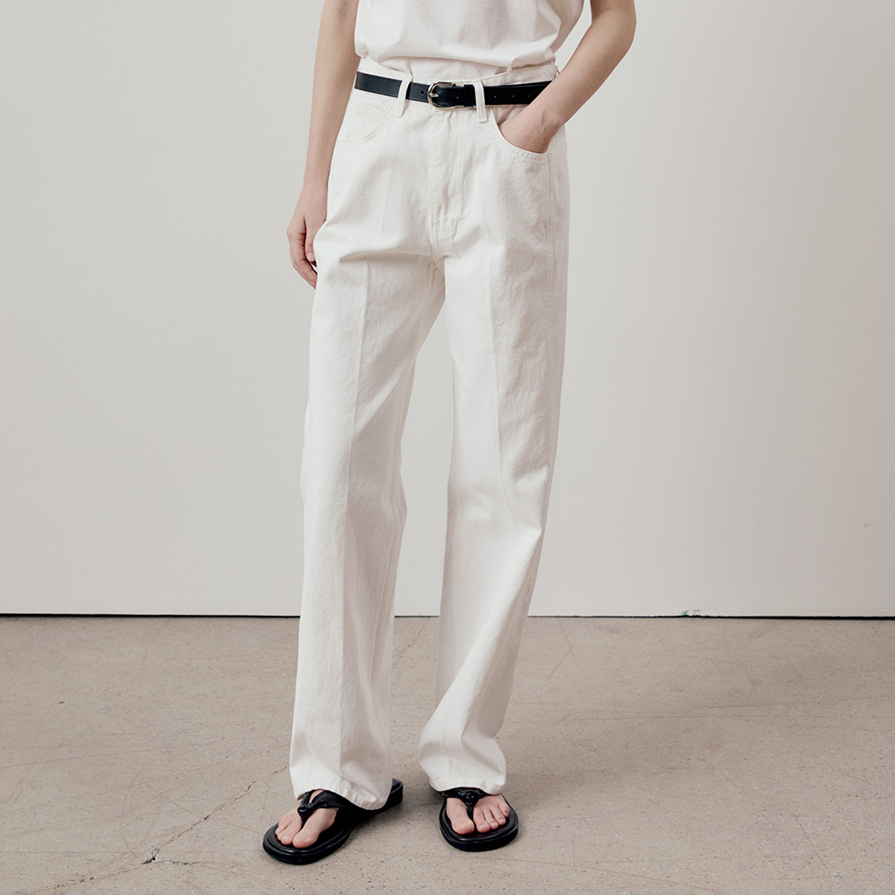 [NOTHING WRITTEN] Eden washing pants (White) ☆送料込☆ Nothing Written(ナッシングリトゥン) Eden washing pants white