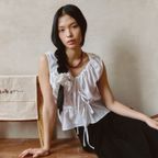 THREE RIBBON SLEEVELESS(WT)