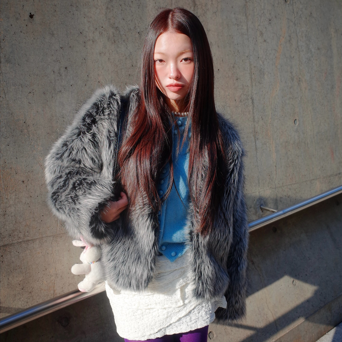 【NACHE】JACQUARD FAUX FUR JACKET ★韓国人気★ 追跡付 MASTERMIND | FAUX RABBIT FUR JACKET