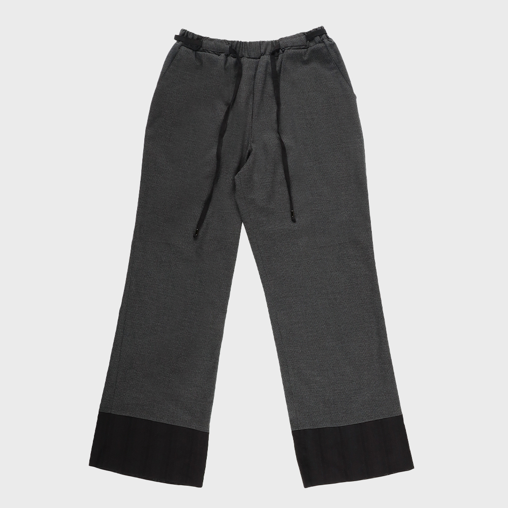 ◆typeservice◆ Textured Ruffled Comfy Pants Gray OSTB07GYF Textured Ruffled Comfy Pants [Gray] - 감도 깊은 취향 셀렉트