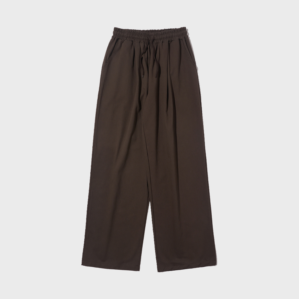 【MODERNIF】Bacheu Linen Two-Tuck Wide Banding Pants modernif (モダンイフ) - バツリネンツータックワイド