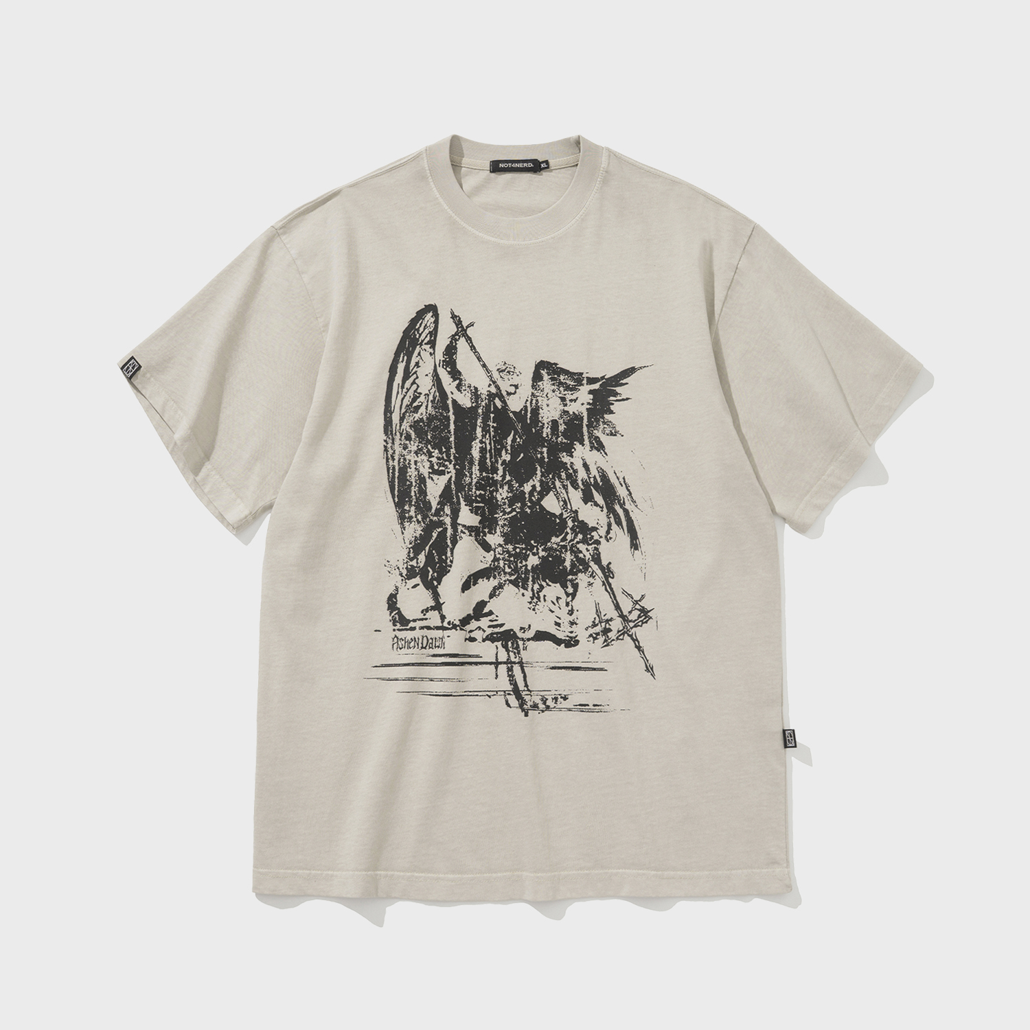 Dagger Tribal 3 Star Regular Fit Ringer T-Shirts - Grey