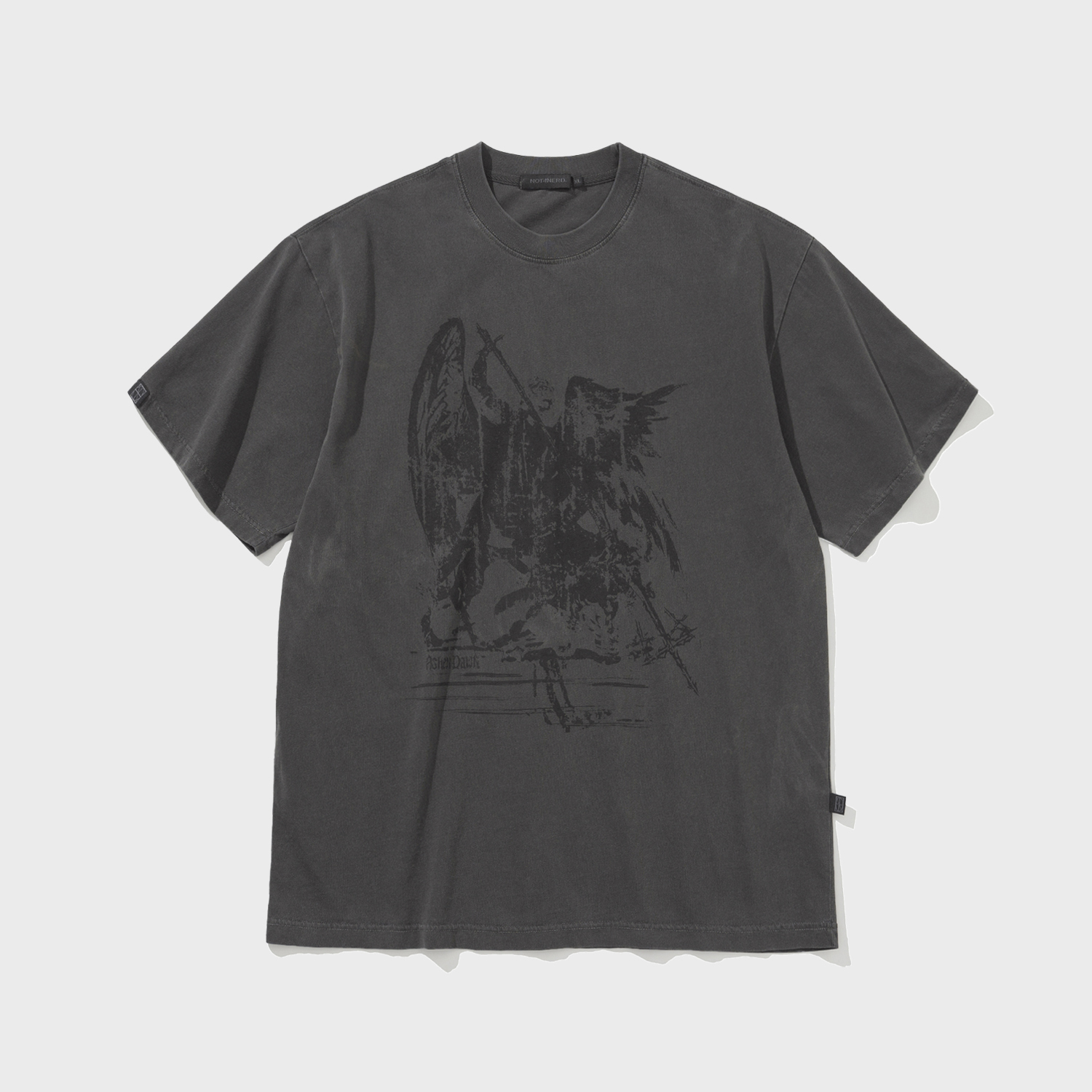 SCR x AJOBYAJO Mini T-shirt [CHARCOAL] - 감도 깊은 취향
