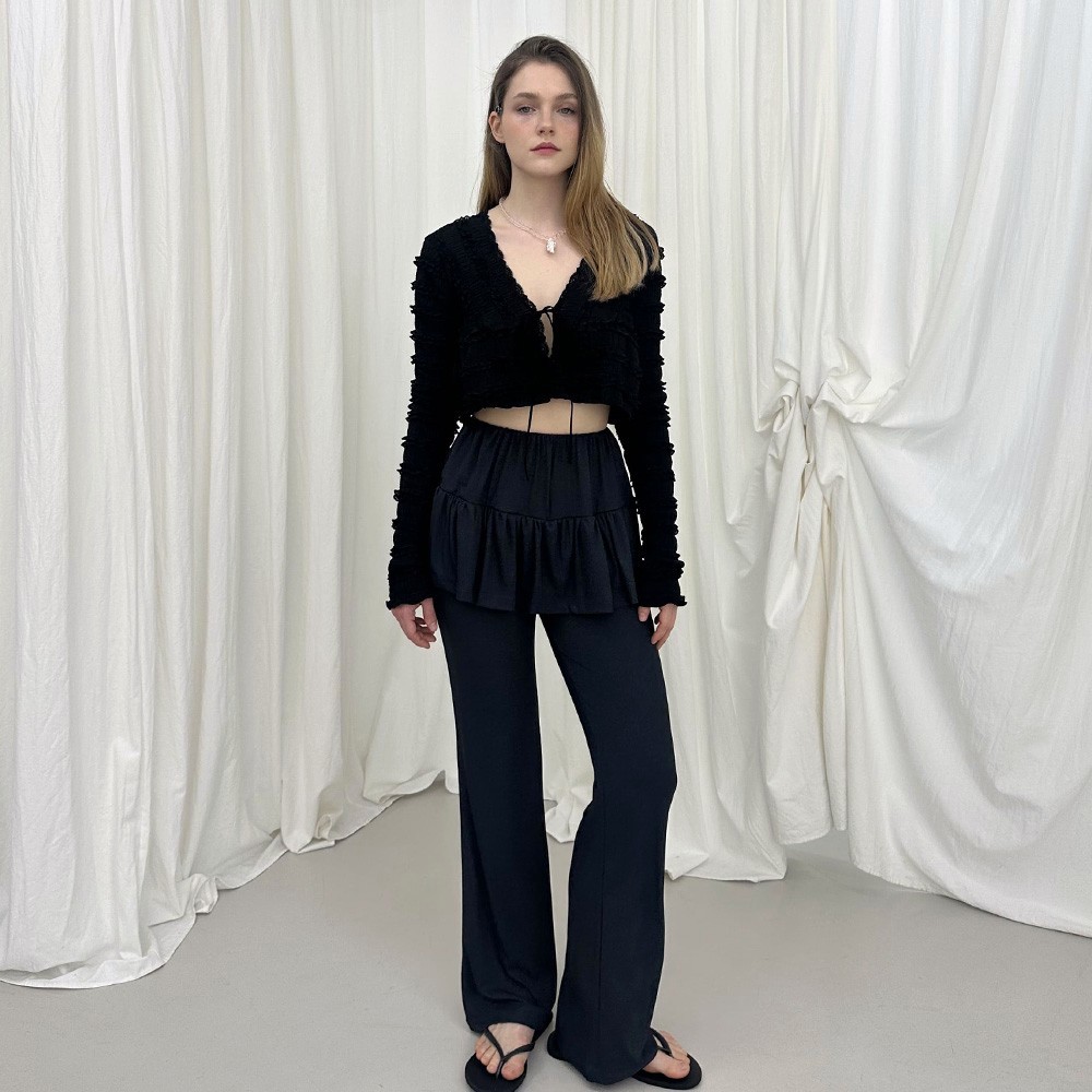 Frill Layered Skirt Pants (black) - 감도 깊은 취향 셀렉트샵 29CM