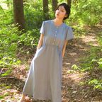 Lace string dress TISU03OP01_Sky blue