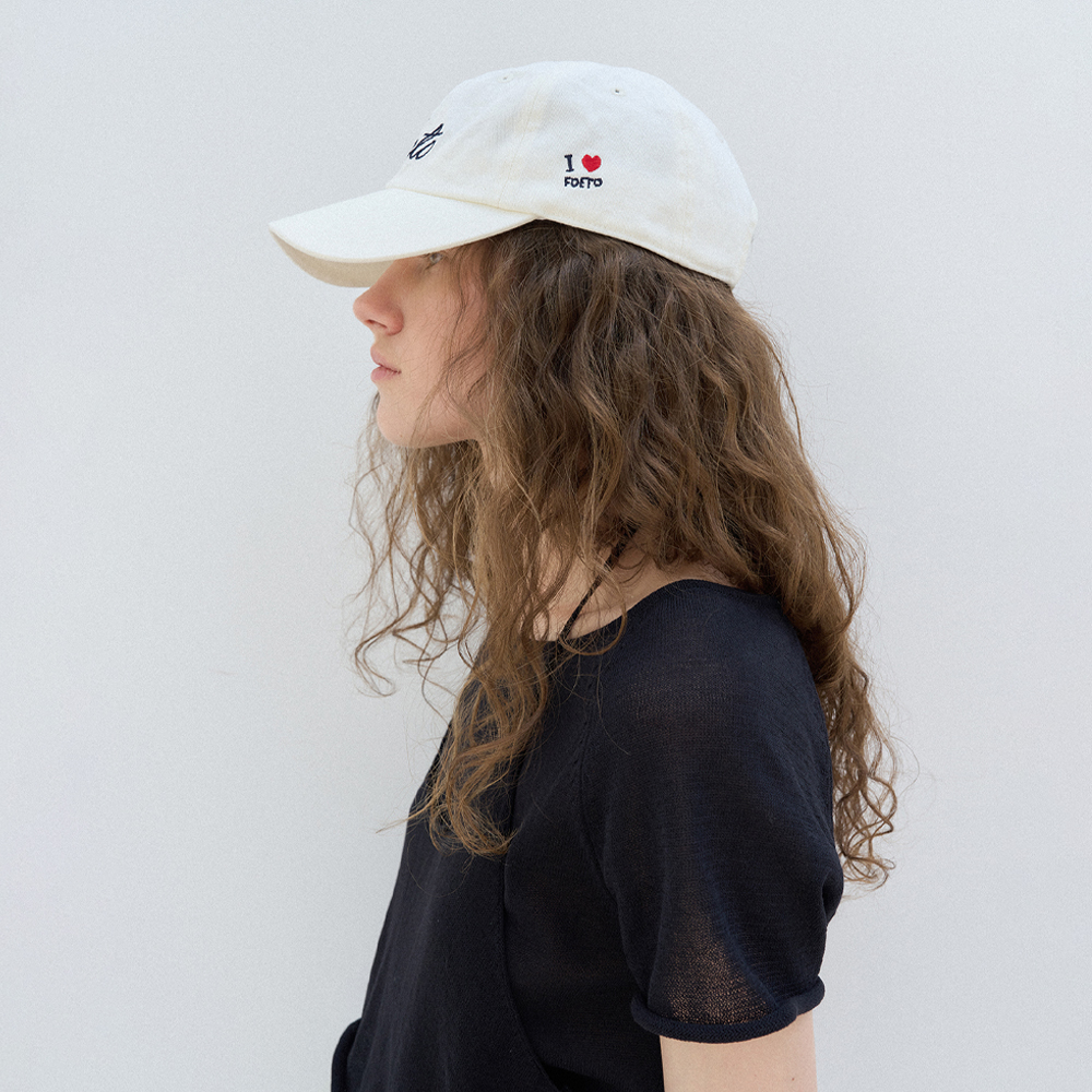 CALIE HEART BALL CAP WHITE - 감도 깊은 취향 셀렉트샵 29CM