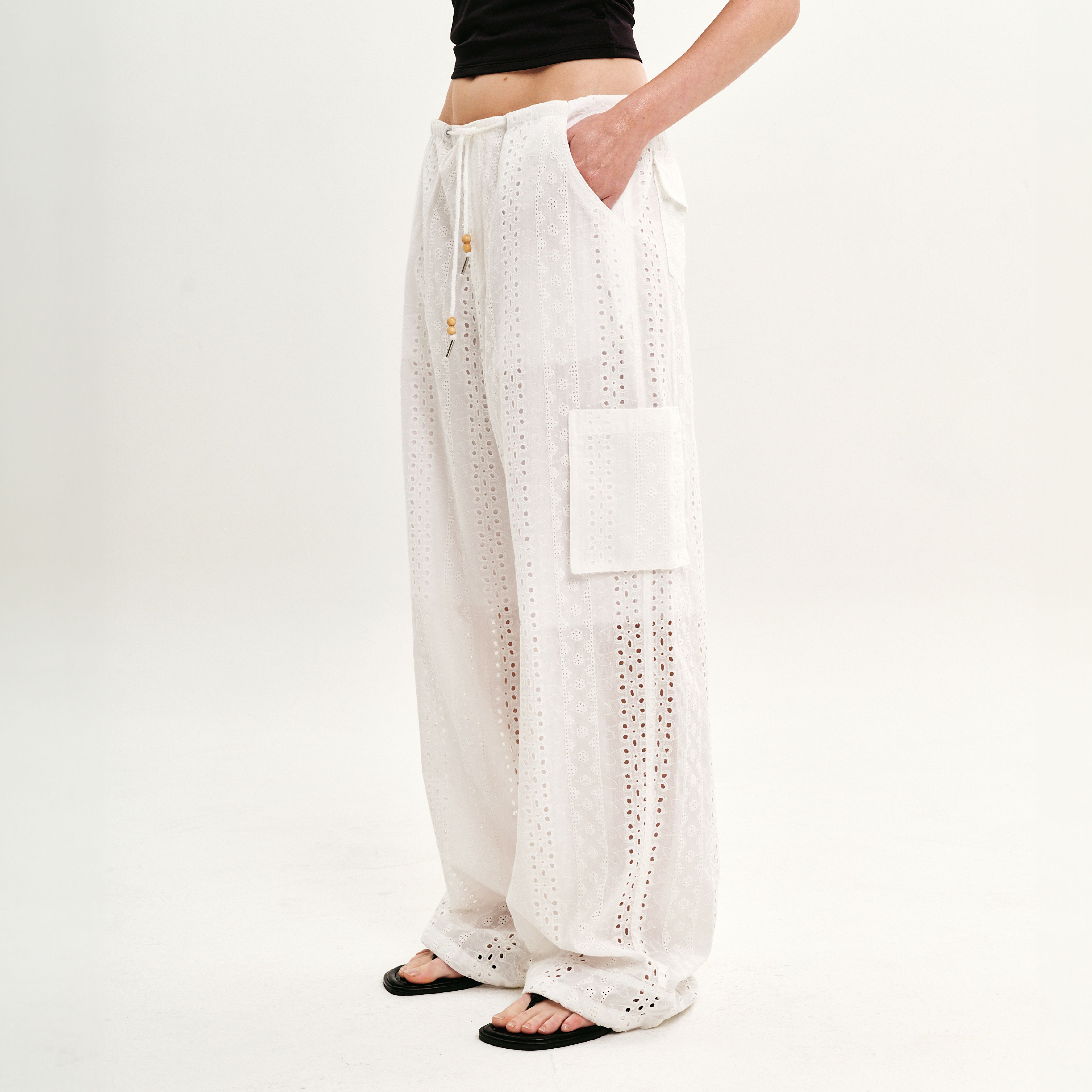 polysooem★韓国★人気★HAWAIIAN SUMMER PANTS,WHITE HAWAIIAN SUMMER PANTS (WHITE) - 감도 깊은 취향 셀렉트샵 29CM