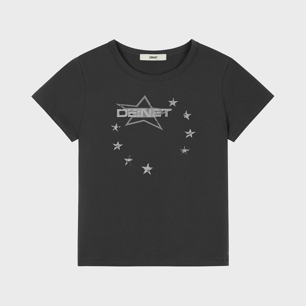 DEINET ♥ DEINET STAR GRAPHICS SLEEVELESS/追跡付 다이닛]DEINET STAR GRAPHICS SLEEVELESS IN BLUE