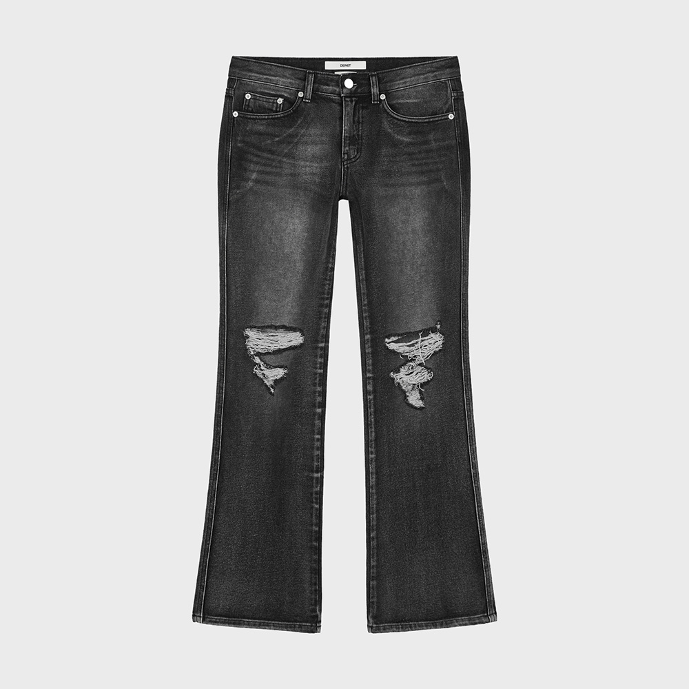 YEEL SIDE CUBIC DENIM PANTS BLACK - 감도 깊은 취향 셀렉트샵 29CM