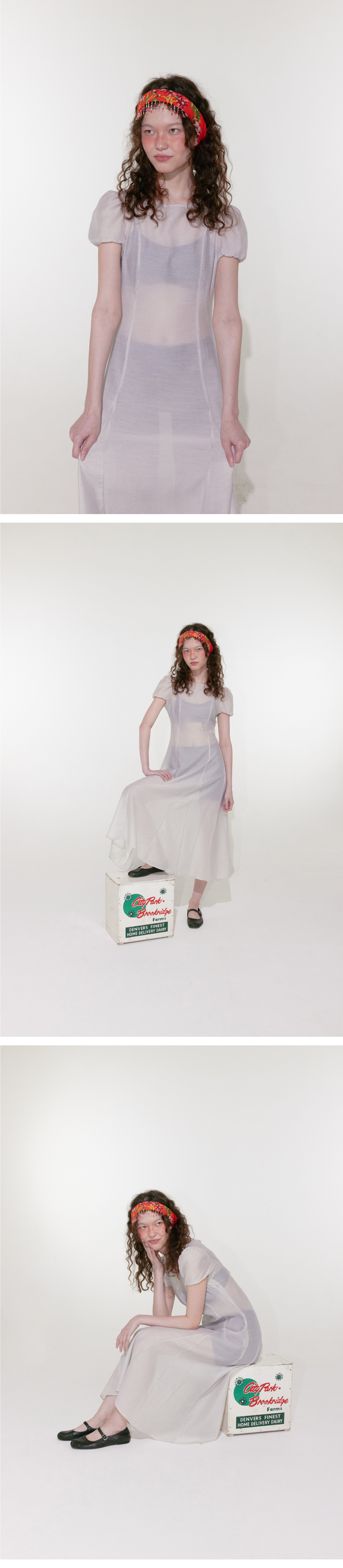 Sheer Puff Long Dress (Light Gray) - 감도 깊은 취향 셀렉트샵
