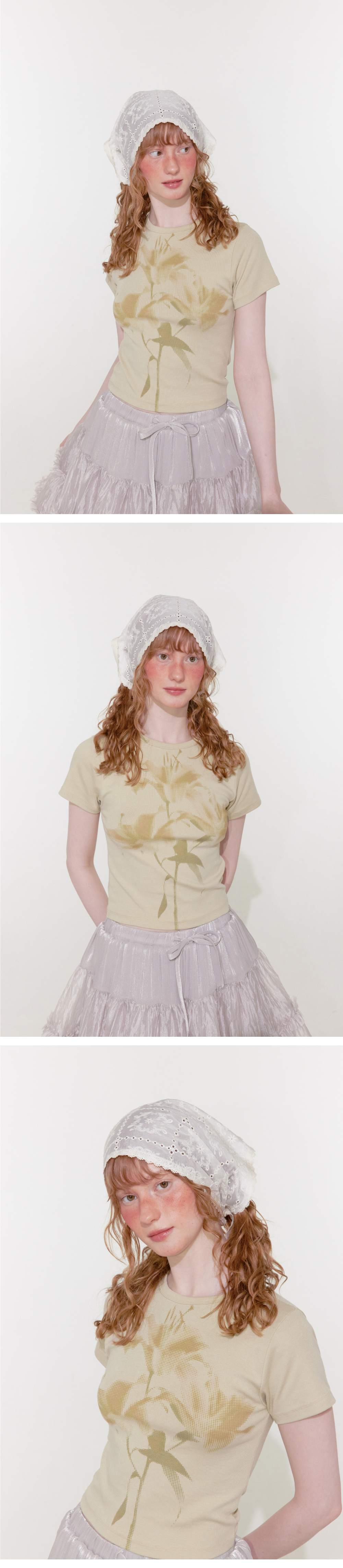 【LOULOUSEOUL】Lily T-Shirt (Green Yellow) Lily T-Shirt (Green Yellow) - LOULOUSEOUL