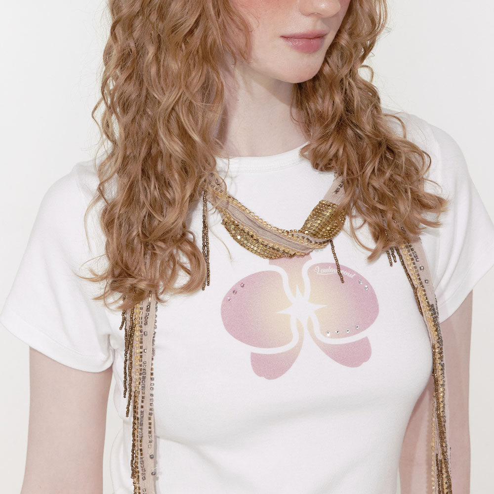 【LOULOUSEOUL】Orchid Cubic T-Shirt (Ivory) Orchid Cubic T-Shirt (Ivory) - 감도 깊은 취향 셀렉트샵 29CM