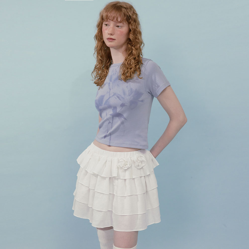 ◆Loulouseoul◆ Glow Sheer Layering Skirt Gray P0000FRI LOULOUSEOUL Glow Sheer Layering Skirt - Black