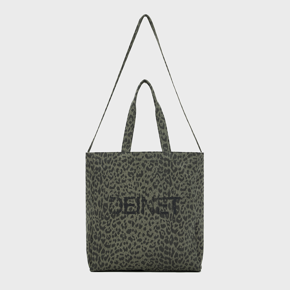 [DEINET] DEINET LOGO TWO WAY ECO BAG ★大人気★ DEINET LOGO TWO WAY ECO BAG IN NAVY LEOPARD - 감도 깊은 취향