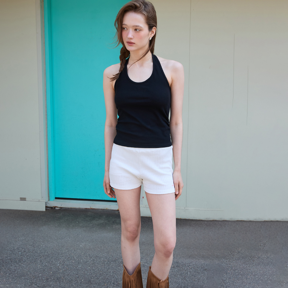 SHIRRING HALTER NECK TOP BLACK - 감도 깊은 취향 셀렉트샵 29CM