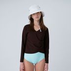 Erin Cover Swim Top (Brown)