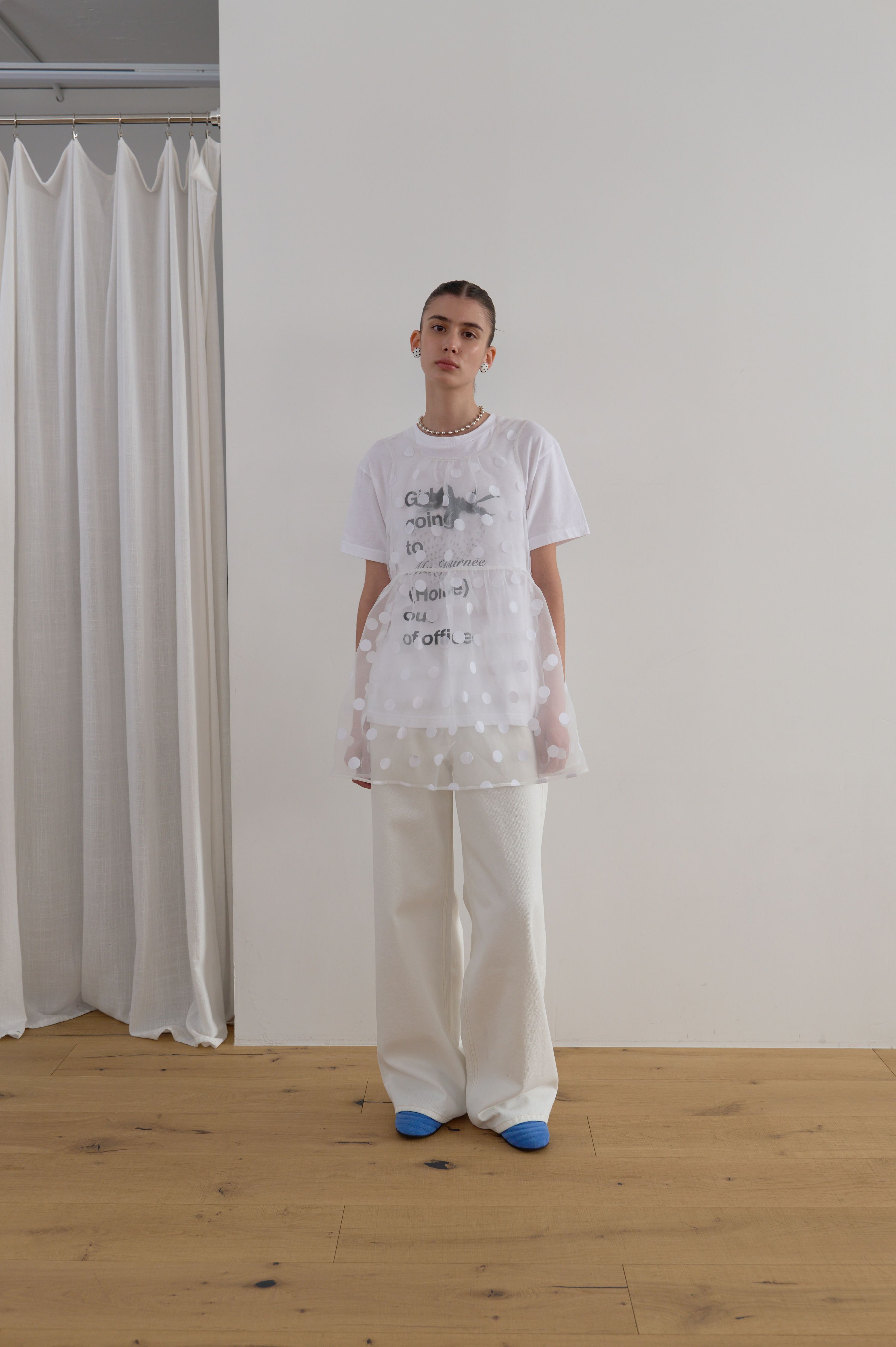 MUSINSA | MA JOURNEE SHEER DOT ORGANZA DRESS_WHITE