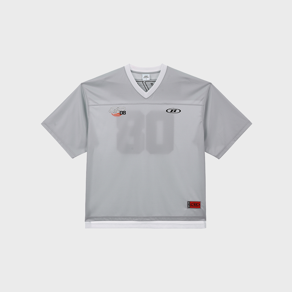 Tシャツ・カットソー [NICEGHOSTCLUB]MESH FOOTBALL HALF JERSEY_GREY(NG2EMUT504A) mesh football half jersey[red] - niceghostclub