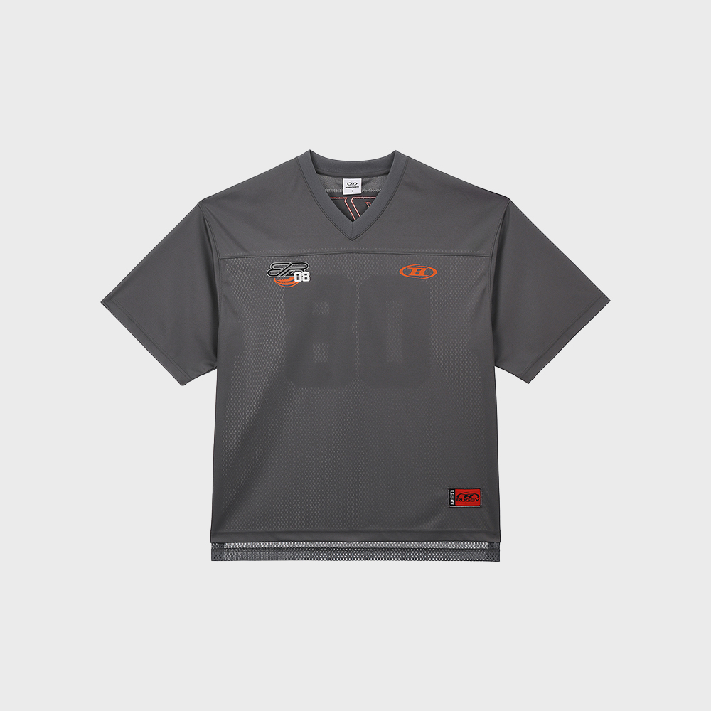 Tシャツ・カットソー [NICEGHOSTCLUB]MESH FOOTBALL HALF JERSEY_GREY(NG2EMUT504A) mesh football half jersey[red] - niceghostclub