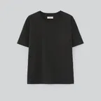 Scoop Neck Layered T-Shirt (Black)