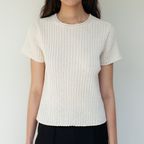 Ribbed Half Knit (Ivory)